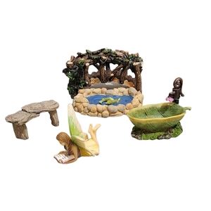 Five piece fairy garden set